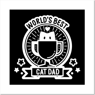 World's Best Cat Dad Posters and Art